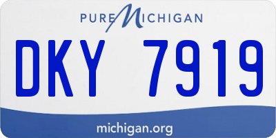 MI license plate DKY7919