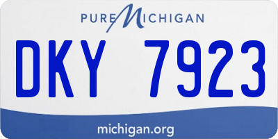 MI license plate DKY7923