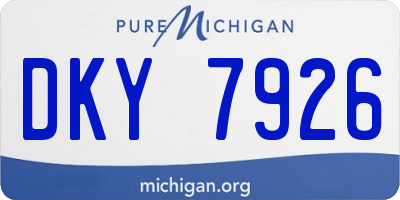 MI license plate DKY7926