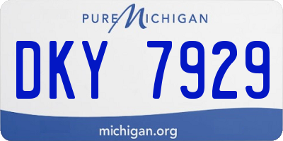 MI license plate DKY7929