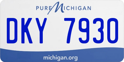 MI license plate DKY7930