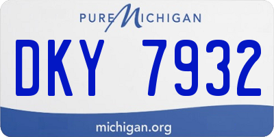 MI license plate DKY7932