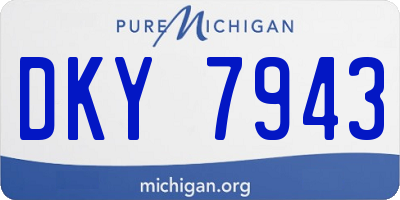 MI license plate DKY7943
