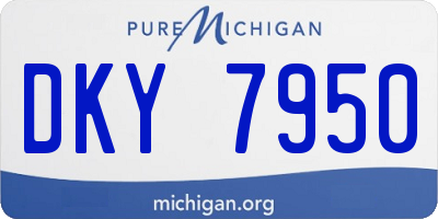 MI license plate DKY7950
