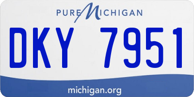 MI license plate DKY7951