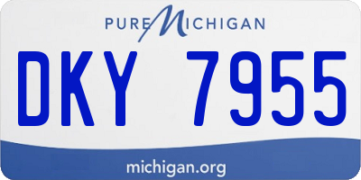 MI license plate DKY7955