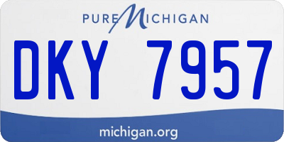 MI license plate DKY7957