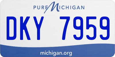 MI license plate DKY7959