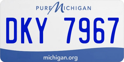 MI license plate DKY7967
