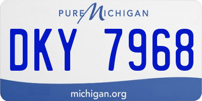 MI license plate DKY7968