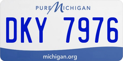 MI license plate DKY7976