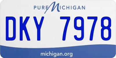 MI license plate DKY7978
