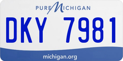 MI license plate DKY7981