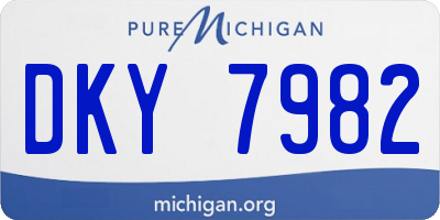 MI license plate DKY7982