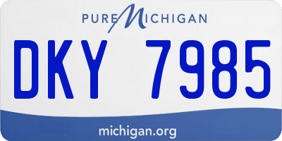 MI license plate DKY7985