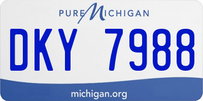 MI license plate DKY7988