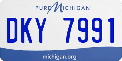 MI license plate DKY7991