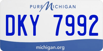 MI license plate DKY7992