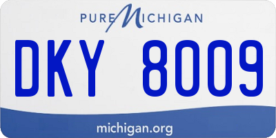 MI license plate DKY8009
