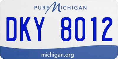 MI license plate DKY8012