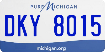 MI license plate DKY8015