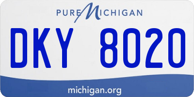 MI license plate DKY8020