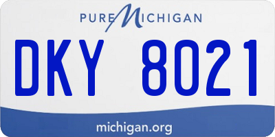 MI license plate DKY8021