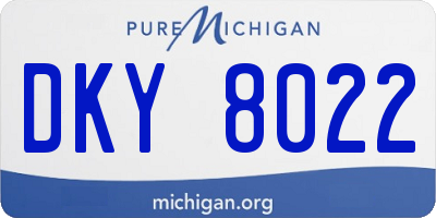 MI license plate DKY8022