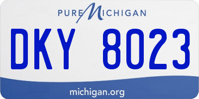 MI license plate DKY8023