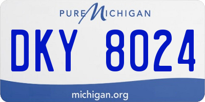MI license plate DKY8024