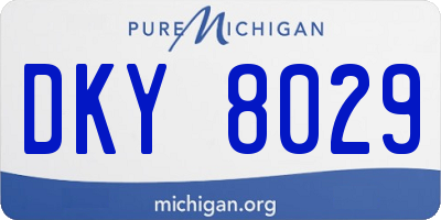 MI license plate DKY8029