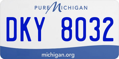 MI license plate DKY8032