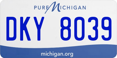 MI license plate DKY8039