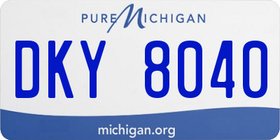 MI license plate DKY8040