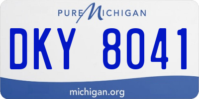 MI license plate DKY8041
