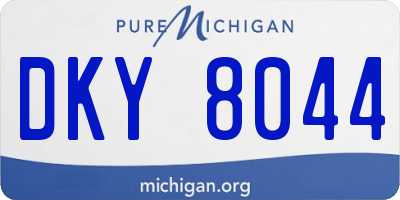 MI license plate DKY8044