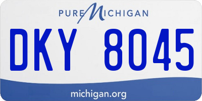 MI license plate DKY8045