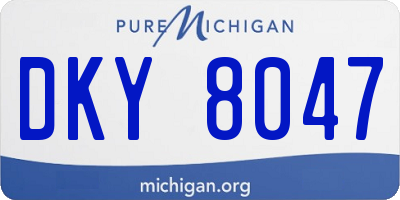 MI license plate DKY8047