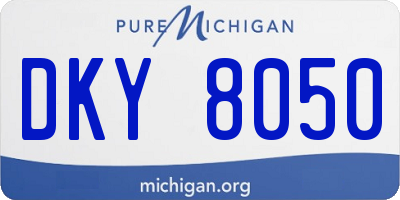 MI license plate DKY8050
