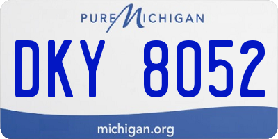 MI license plate DKY8052