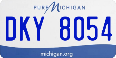 MI license plate DKY8054