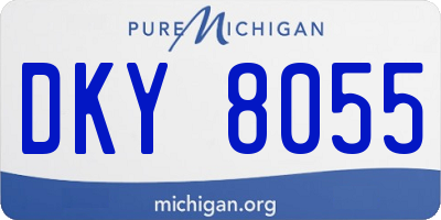 MI license plate DKY8055