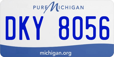 MI license plate DKY8056
