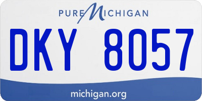 MI license plate DKY8057
