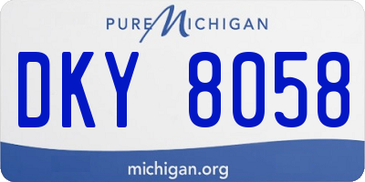 MI license plate DKY8058