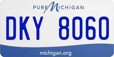 MI license plate DKY8060