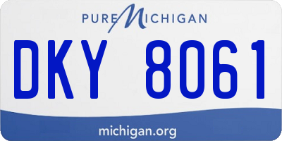 MI license plate DKY8061