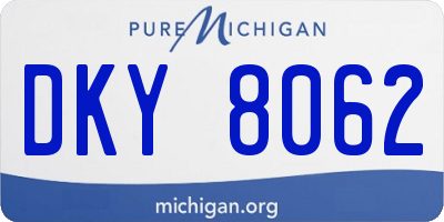 MI license plate DKY8062