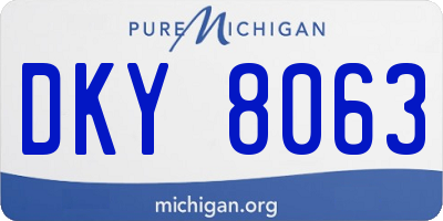 MI license plate DKY8063