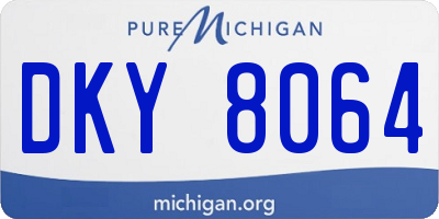 MI license plate DKY8064
